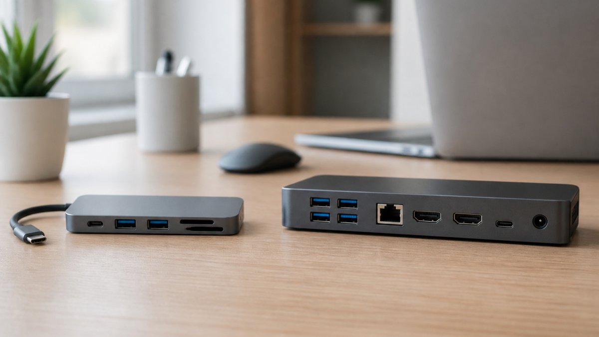 USB-C hub vs dockingstasjon for hjemmekontor