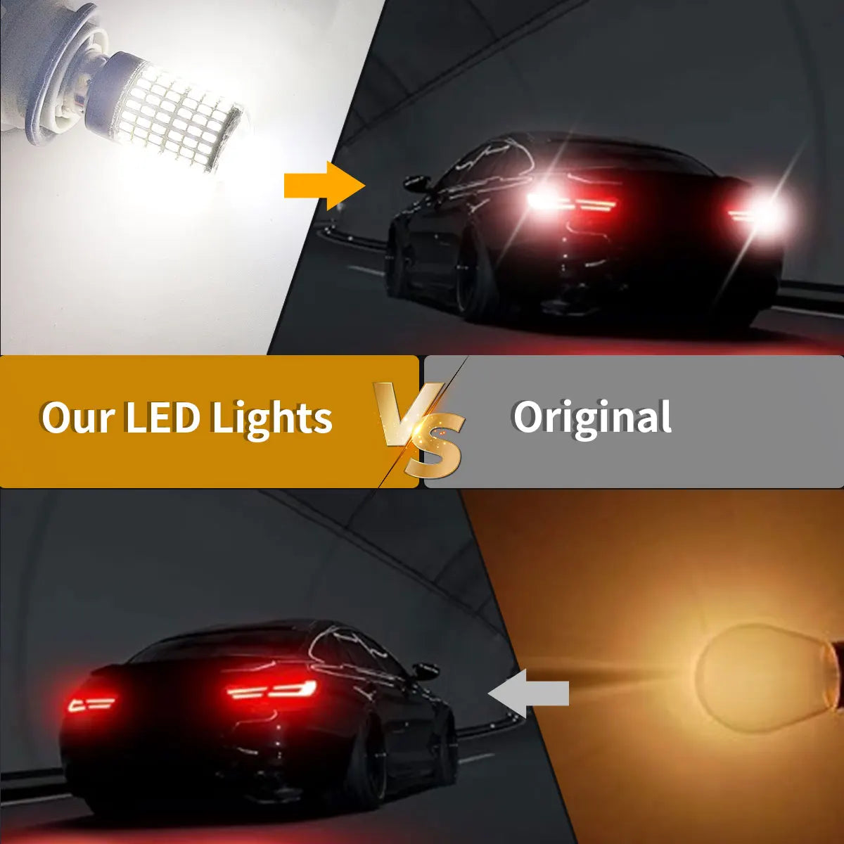 Smart Chips 2Pcs 1156 BA15S 1157 Bay15d Car LED Reverse Light Bulbs for Car Rear Tail Turn Signal Reverse Brake Running Lights