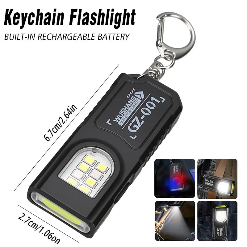 Potente mini luz intermitente de seguridad, luz de trabajo y de advertencia de alta intensidad, portátil, para mantenimiento exterior, emergencias y uso EDC