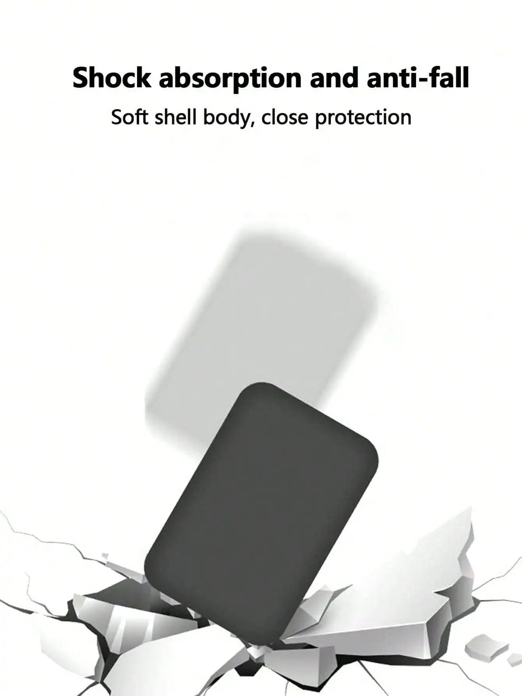 1Pcs Black TPU Charging Case Protector, Compatible With Apple's Original MagSafe Wireless Power Bank
