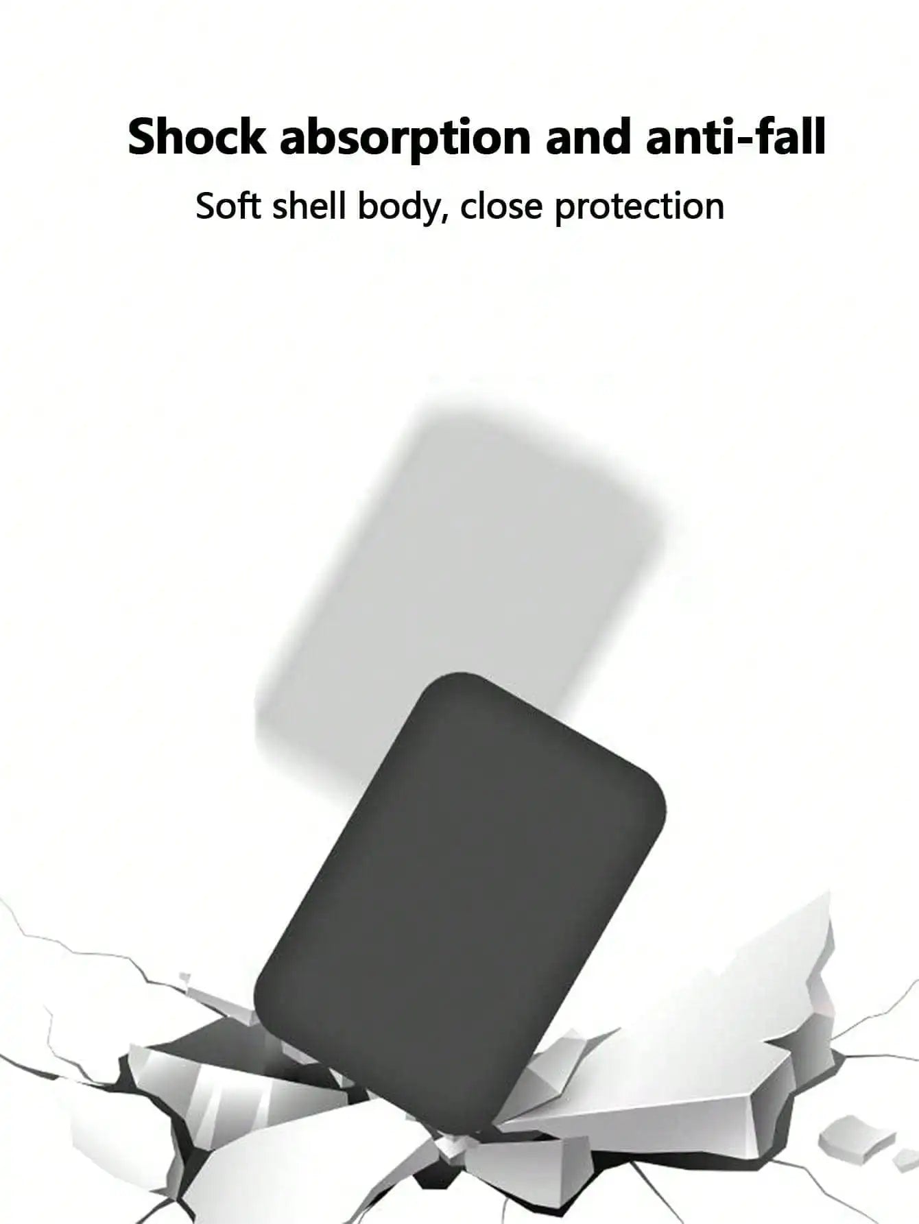 1Pcs Black TPU Charging Case Protector, Compatible With Apple's Original MagSafe Wireless Power Bank