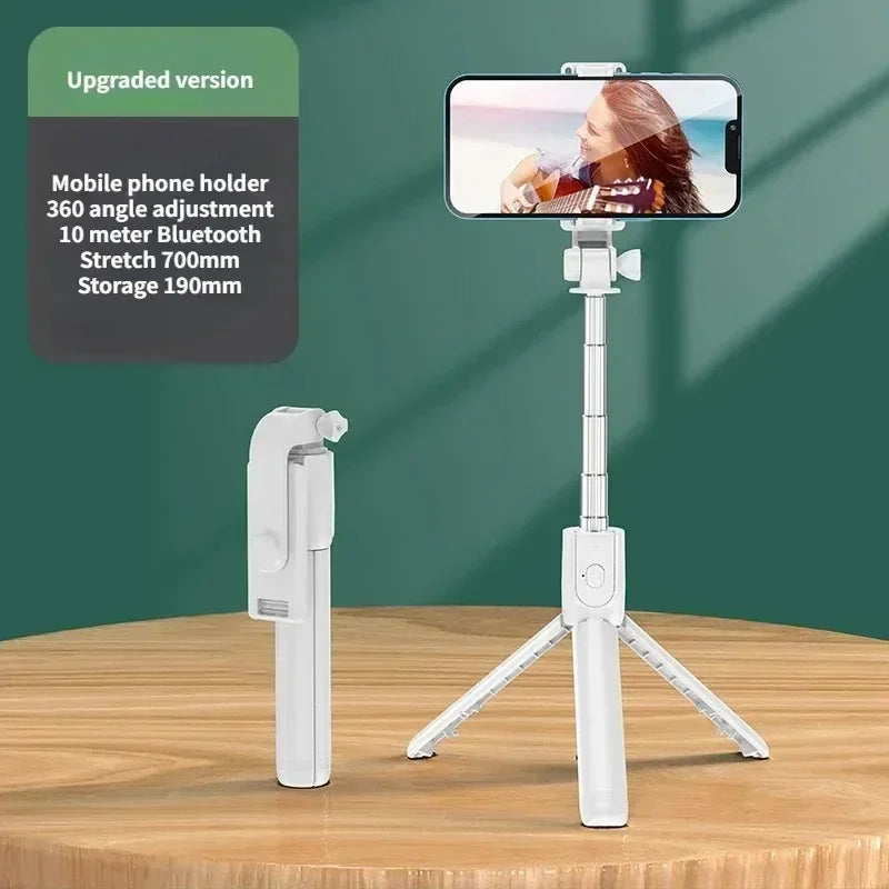 Selfie Stick with Light Wireless Tripod Stand Bluetooth Remote Extendable for iPhone Android Phone Live Streaming Vlog