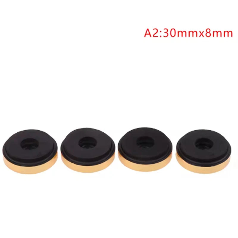 Juego de 4 unidades: patas de soporte antivibración para amplificador y altavoz de audio HIFI, almohadillas aislantes, soporte con abrazadera de garra de cangrejo para trípodes de cámara