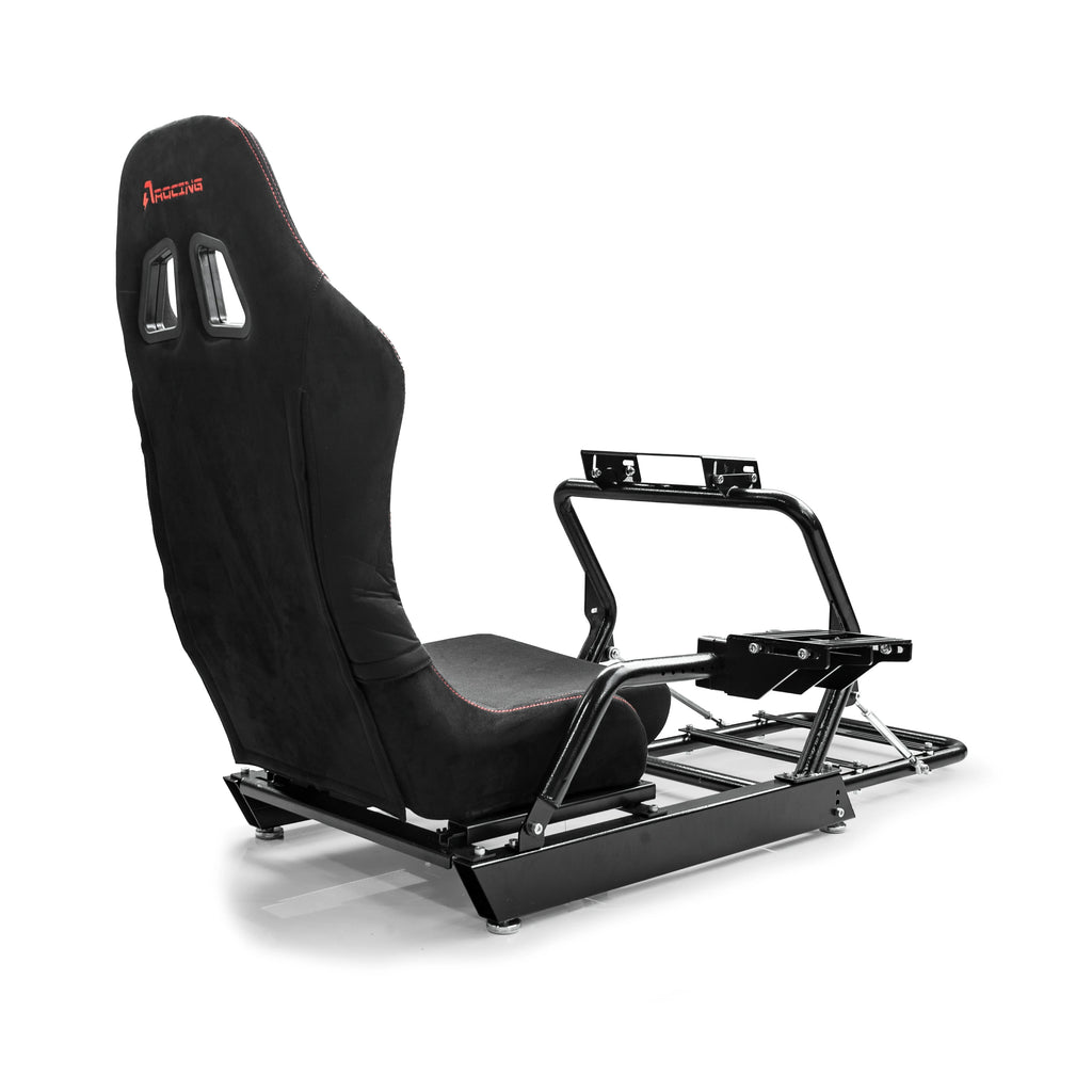 Cabina de simulación de carreras AZRACING INSPIRE, versión con asiento estándar: 7 años de experiencia en simulación de carreras, estructura de acero con alto contenido de carbono de alta resistencia,