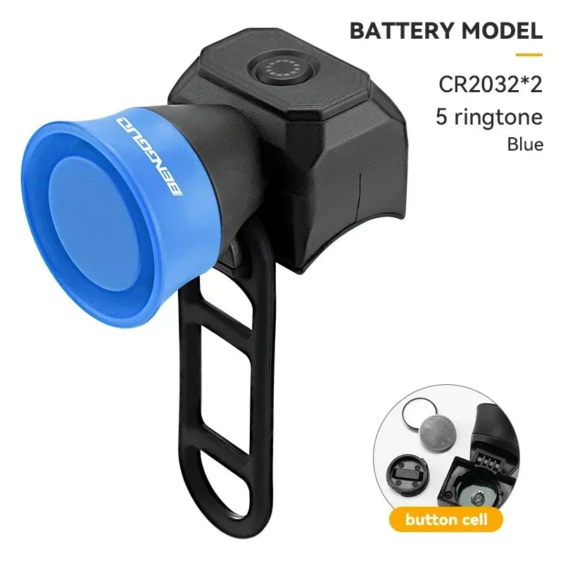 New Bicycle Horn Mountain Bike USB Charging Waterproof Electronic Bike Bell Riding Equipment Children's Scooter Accessories