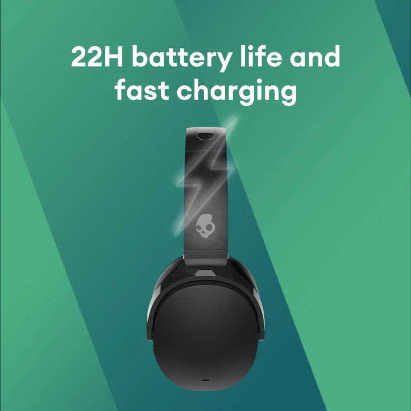 Skullcandy Hesh ANC Foldable Over-Ear Wireless Headset Bluetooth Noise Reduction Headphones 22H Long Endurance HD Call Earphones