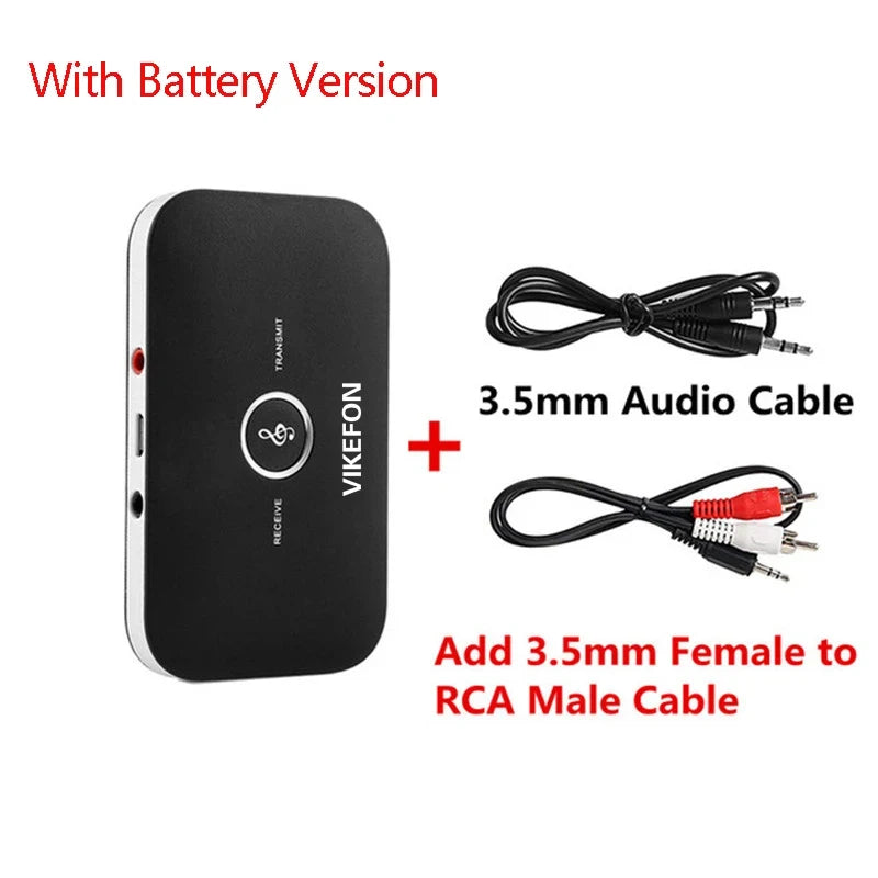 Transmisor y receptor de audio Bluetooth 5.0, RCA, con conector AUX de 3,5 mm, dongle USB, adaptador inalámbrico de música estéreo para kit de automóvil, PC, TV y auriculares