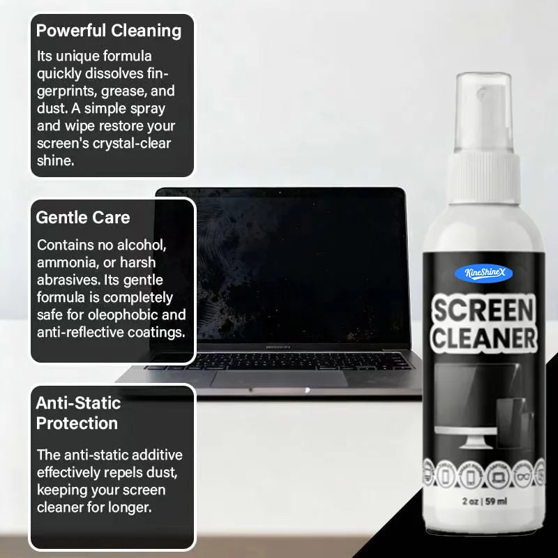 KineShineX Screen Cleaner Effectively Cleans Oil and Stains on Screens is Convenient and Easy to Use and is Suitable for Screen