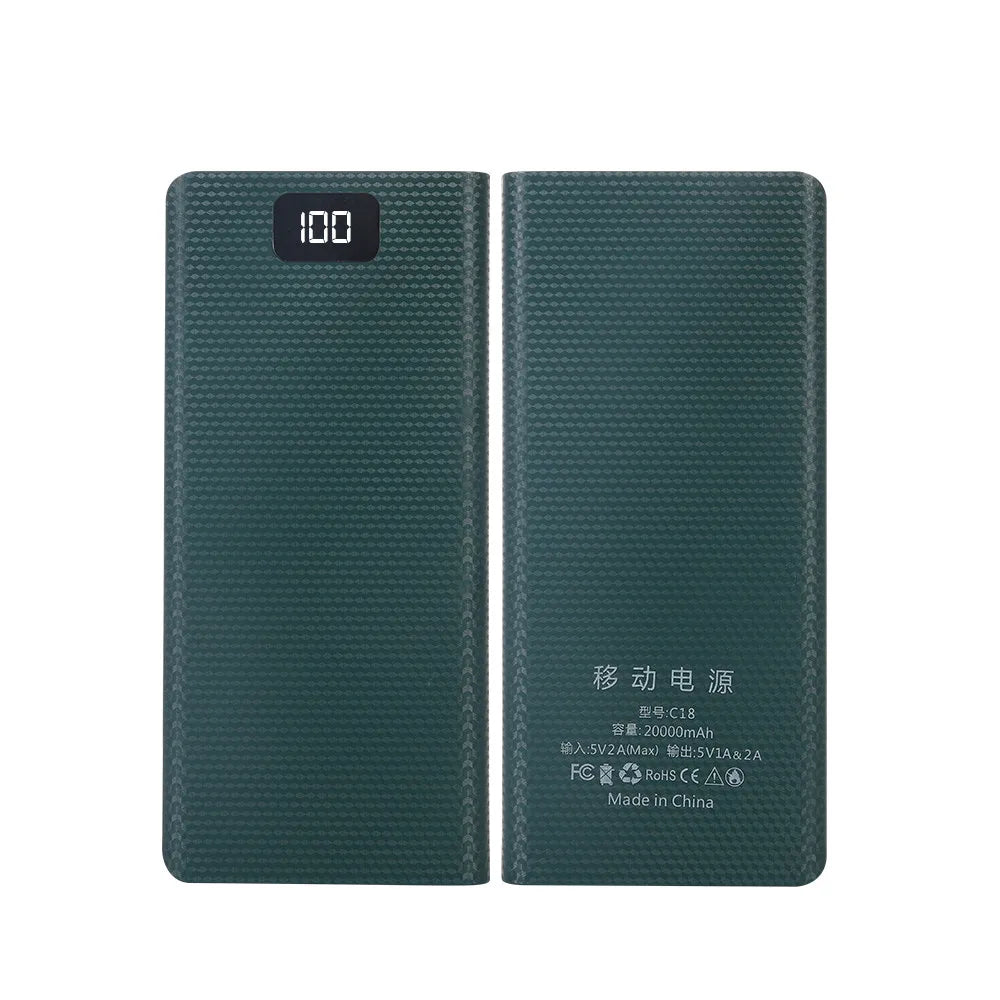 DIY 8*18650 Battery Power Bank Case 20000mAh Dual USB Type C Battery Holder Shell No Soldering Storage Box for Phone Charging