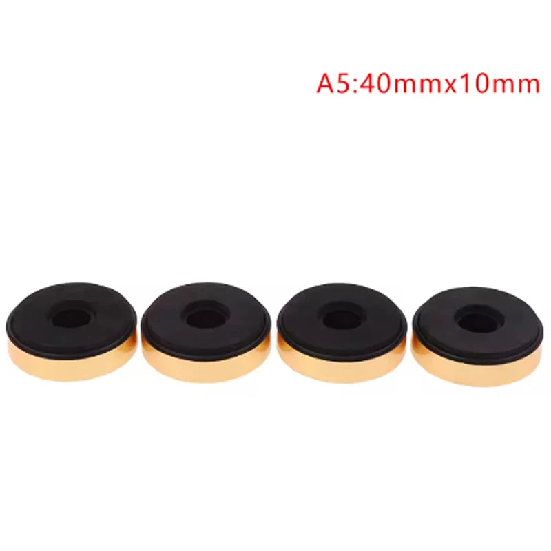 Juego de 4 unidades: patas de soporte antivibración para amplificador y altavoz de audio HIFI, almohadillas aislantes, soporte con abrazadera de garra de cangrejo para trípodes de cámara