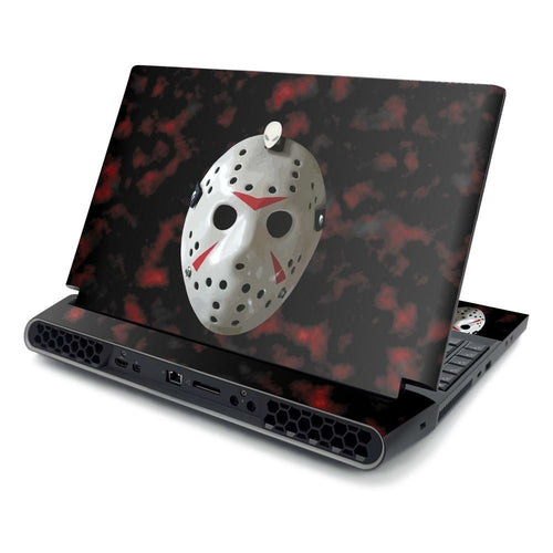 Stylish Alienware Area-51 M R2 skin featuring 13th Nightmare design with iconic hockey mask and dark background.