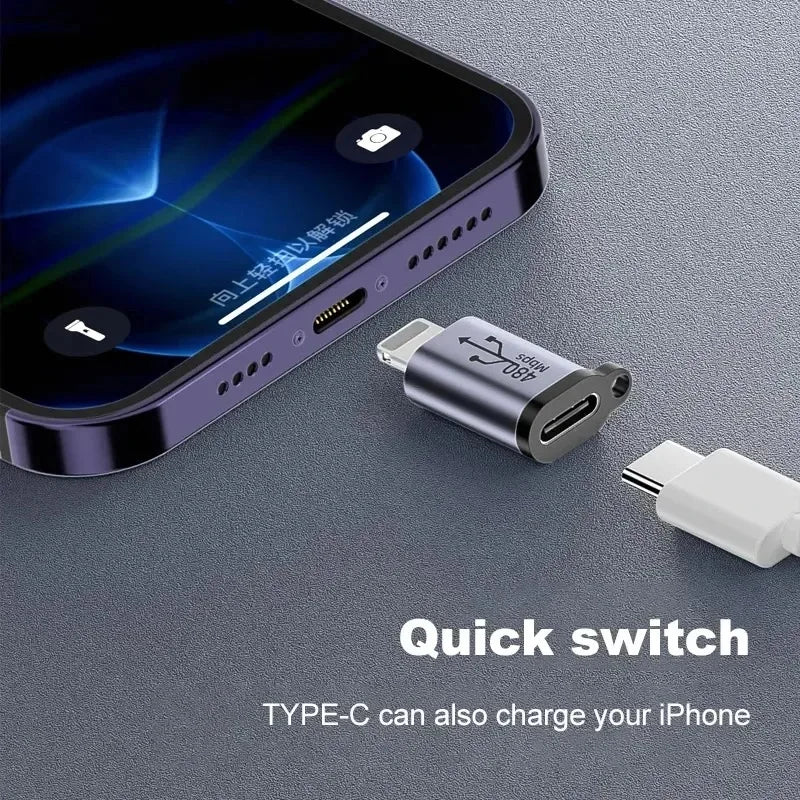 Type-C-hun til Mini-USB/Type-C/iOS-hun til Micro-USB/Micro-USB-hun til Type-C/Micro-USB-hun til Mini-USB-adapter