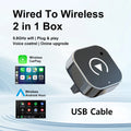 2026 Wireless CarPlay Adapter 2-in-1 Wired to Wireless Dongle for Apple & Android phone Plug and Play Universal Car Accessory