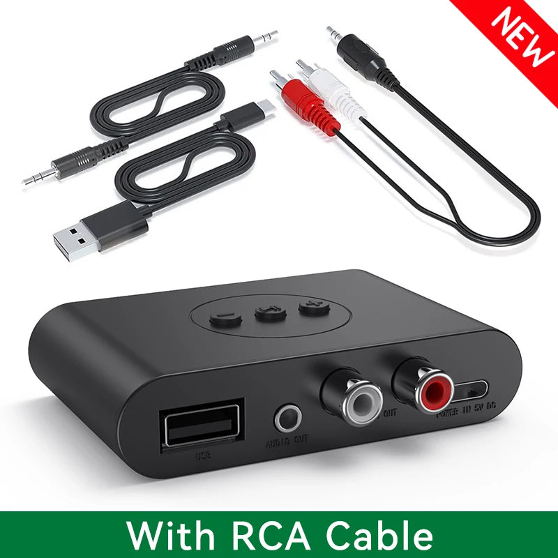Bluetooth 5.2 Audio Receiver NFC U Disk RCA 3.5mm AUX USB Stereo Music Wireless Adapter With Mic For Car Kit Speaker Amplifier