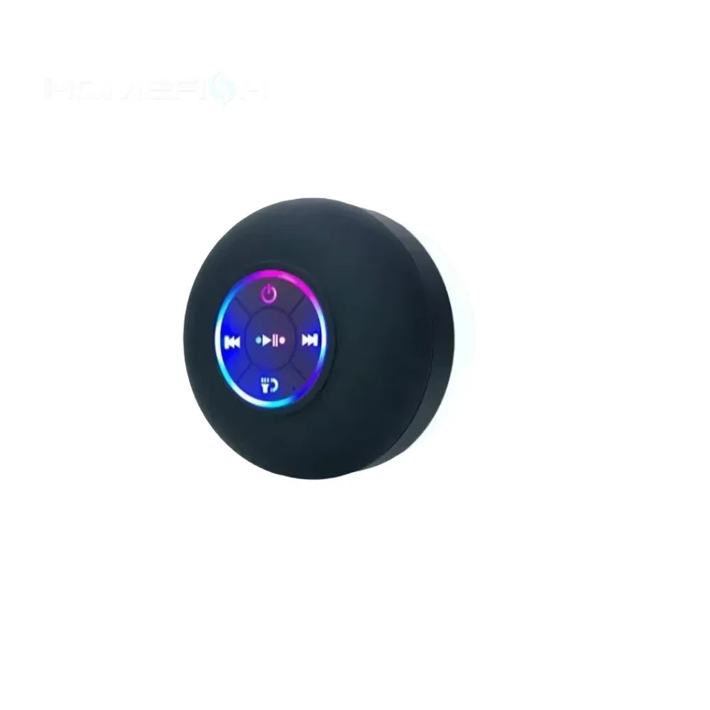 Mini tragbarer LED-Bluetooth-Lautsprecher, wasserdicht für das Badezimmer, großer Lautsprecher mit Saugnapf, kabellos, für Outdoor-Sport und Stereo