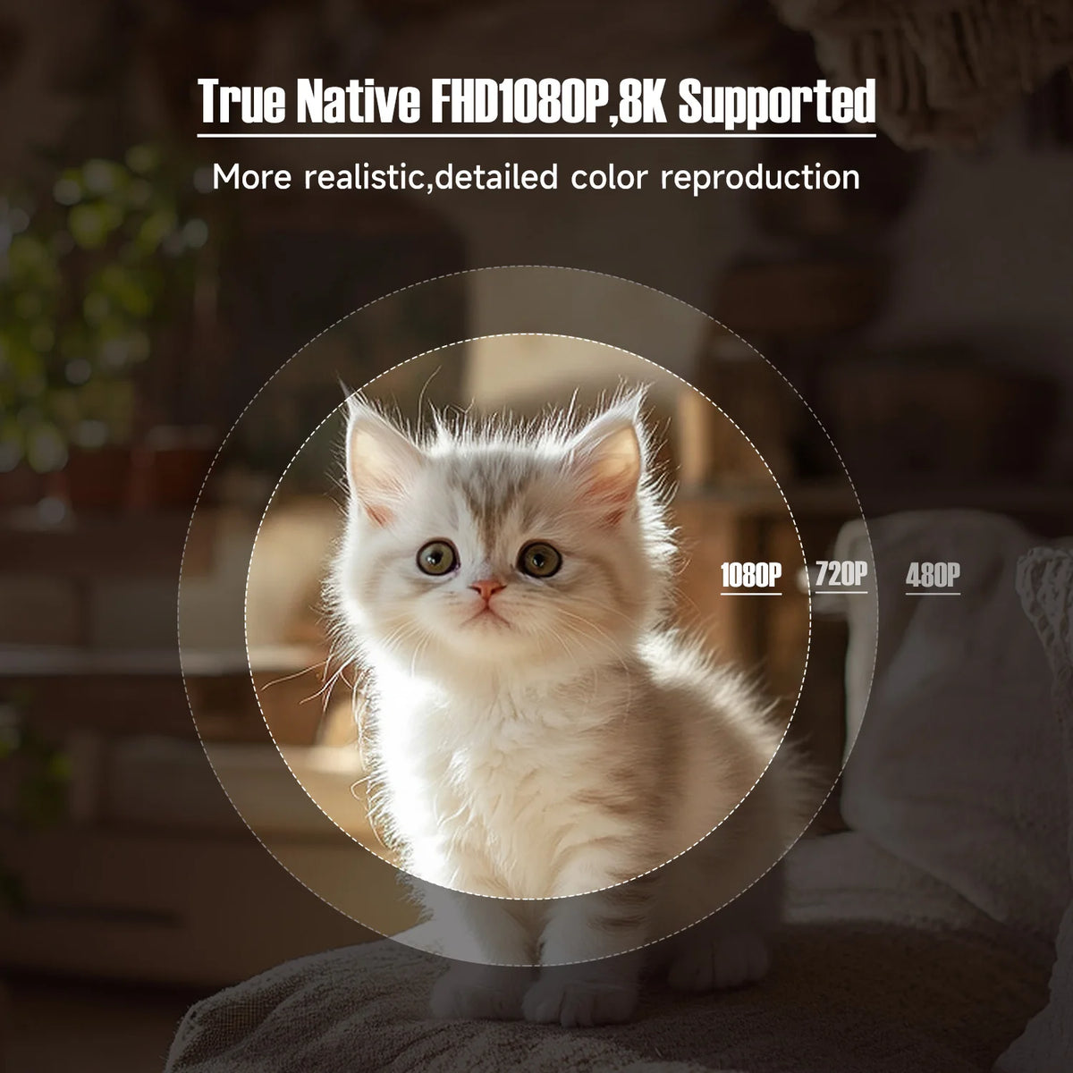 Proyector Magcubic L018 con resolución nativa 1080P, 650ANSI, 8K, Android 14 y rotación de 360°, corrección trapezoidal y enfoque automáticos, ratón aéreo, Wifi6, BT5.4, portátil para exteriores