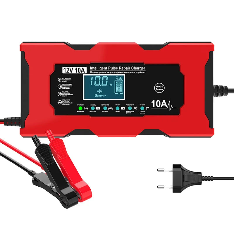 12V10A Car Battery Charger 14.6V10A Lithium Iron Phosphate Charger Motorcycle Battery Charger