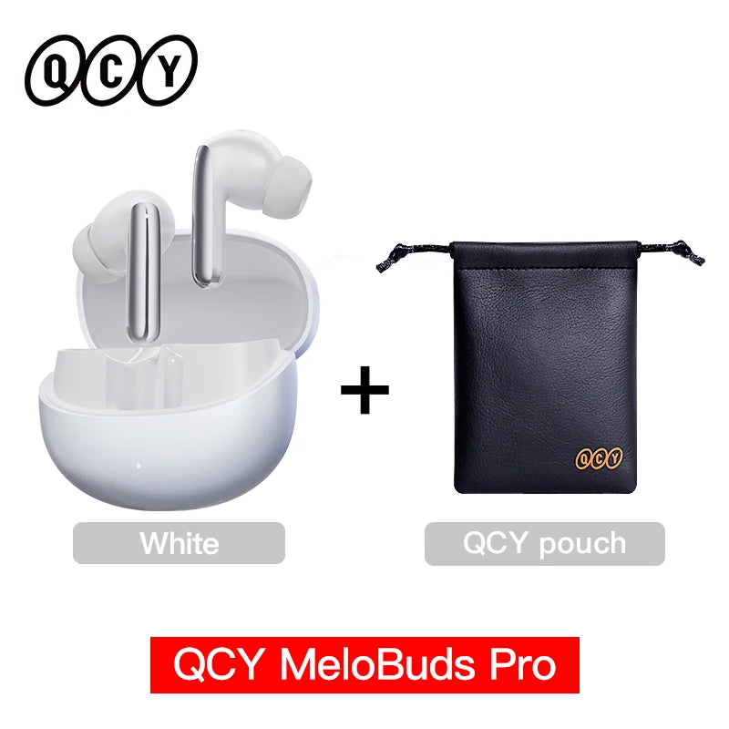 QCY MeloBuds Pro ANC Écouteurs Bluetooth 5.3 sans fil ANC hybride 46dB Hi-Res LDAC Écouteurs 6 micros Casque Détection intra-auriculaire 34H