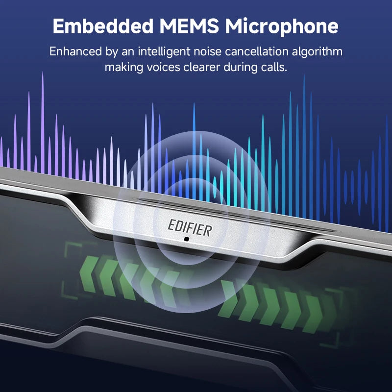 Edifier QS30 USB-A-kablet desktop-PC-soundbar med Bluetooth 5.4, integreret mikrofon og lyseffekter til PC og bærbar computer