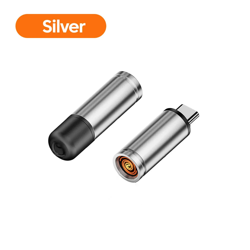 Encendedor eléctrico compacto tipo C, fácil de transportar y guardar, mini encendedor de cigarrillos Type-C para viajes en avión y actividades al aire libre, sin llama