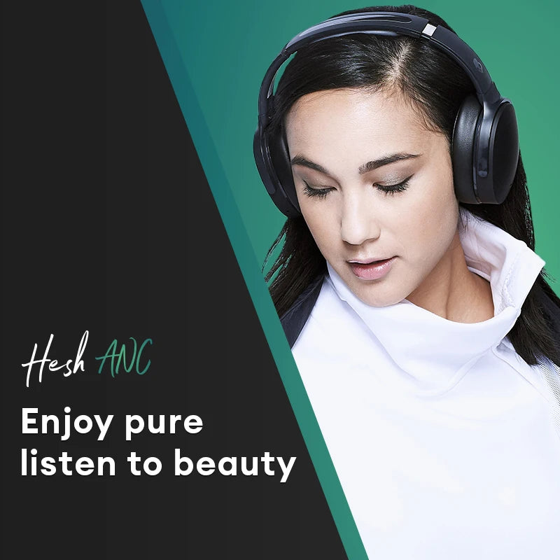 Skullcandy Hesh ANC Foldable Over-Ear Wireless Headset Bluetooth Noise Reduction Headphones 22H Long Endurance HD Call Earphones