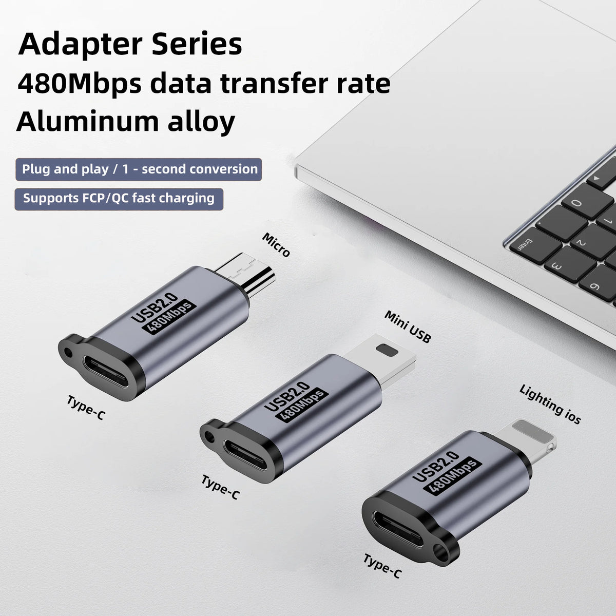 USB C Adapter Type C Female to Micro to Mini USB Male Converter IPhone14 13 Xiaomi Samsung iOS Male Charger Adapter