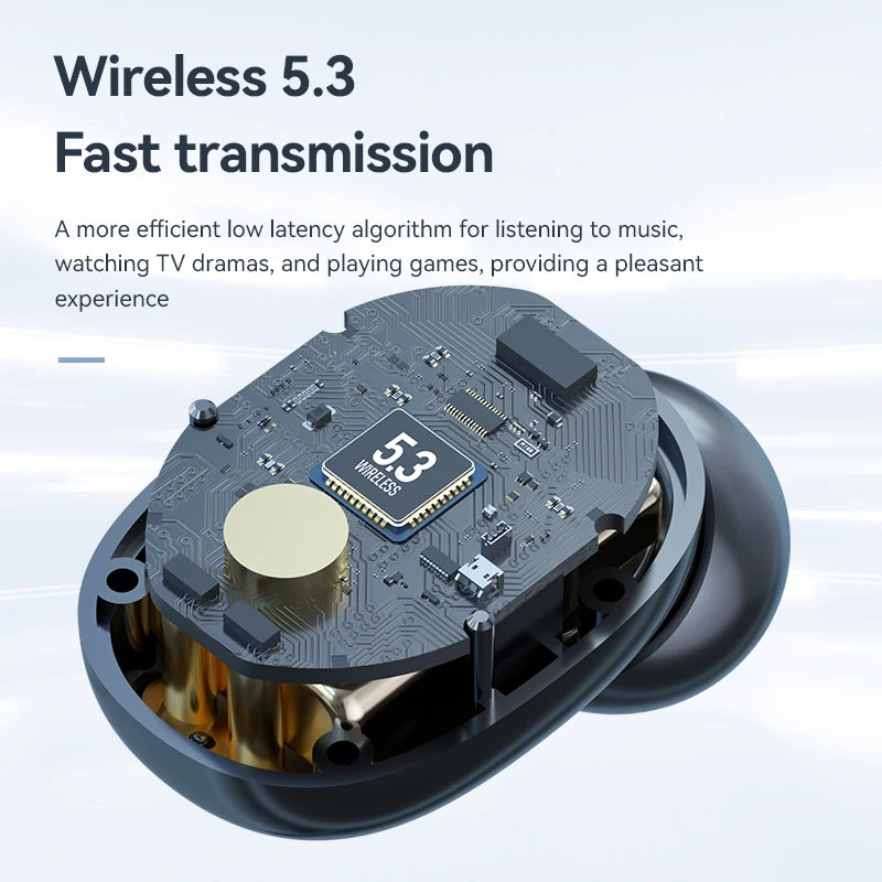 Domars TWS Wireless Bluetooth Earphones HiFi Stereo Deep Noise Reduction Waterproof Earphones Suitable for Mobile Phones