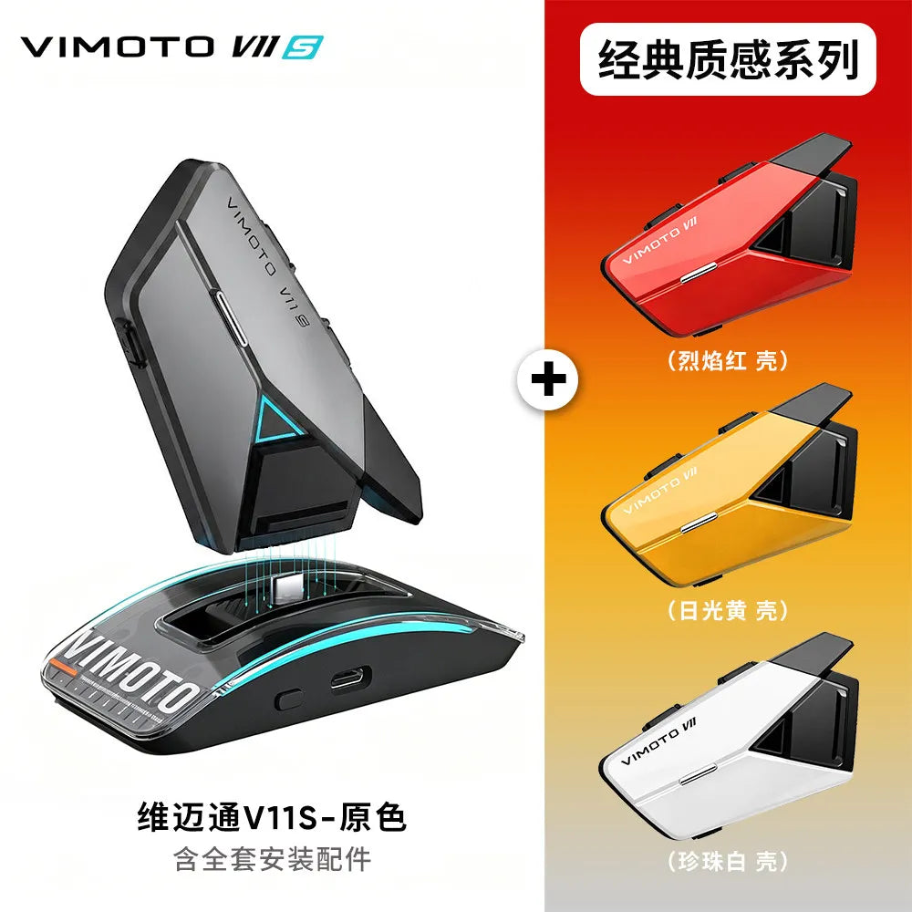 Écouteurs Bluetooth VIMAITONG V10X pour casque de moto, interphone multi-personnes dédié à la conduite, casque intégré intégral