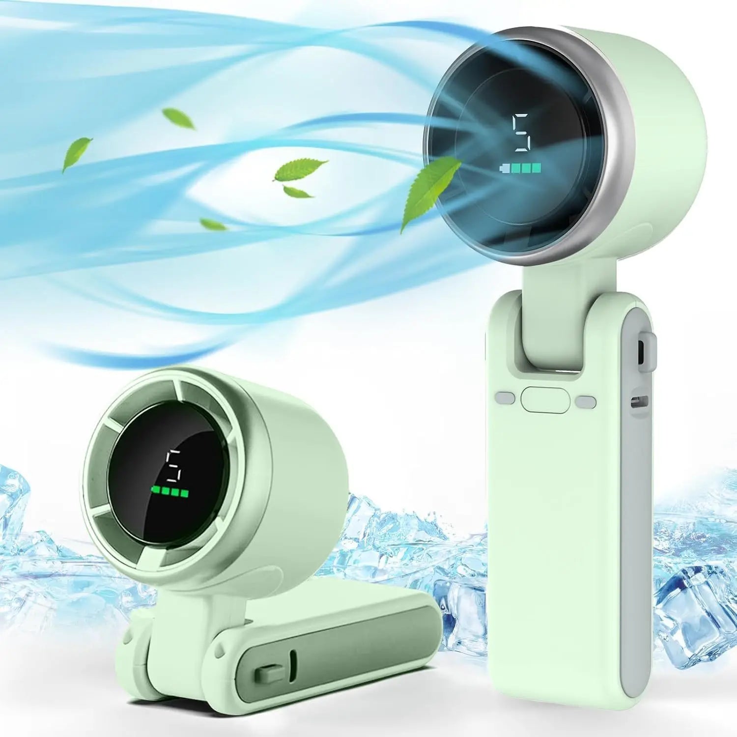 3-in-1 Fan, 5-Speed, 3600mAh Rechargeable Lithium Battery, USB Charging, Travel Mini Fan