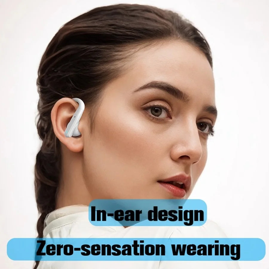 Latest Headphone Tws Dual Mic Enc Ows Hands Free Ireless Open Ear Noise Reduction Running Sports Earbuds Audifonos