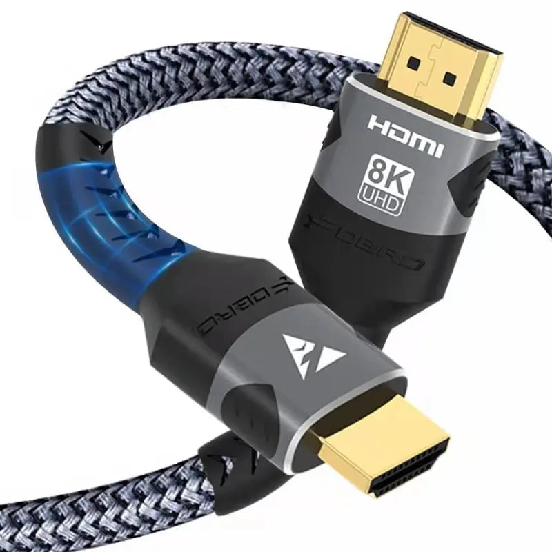 8K HDMI-kabel 2.1, 48Gbps, højhastigheds flettet HDMI-ledning, 4K@120Hz, 8K@60Hz, DTS:X, HDCP 2.2 og 2.3, HDR 10 til kompatible bærbare computere og PS5