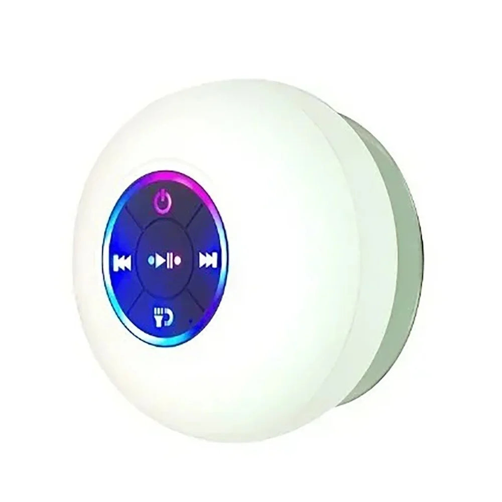 Mini tragbarer LED-Bluetooth-Lautsprecher, wasserdicht für das Badezimmer, großer Lautsprecher mit Saugnapf, kabellos, für Outdoor-Sport und Stereo