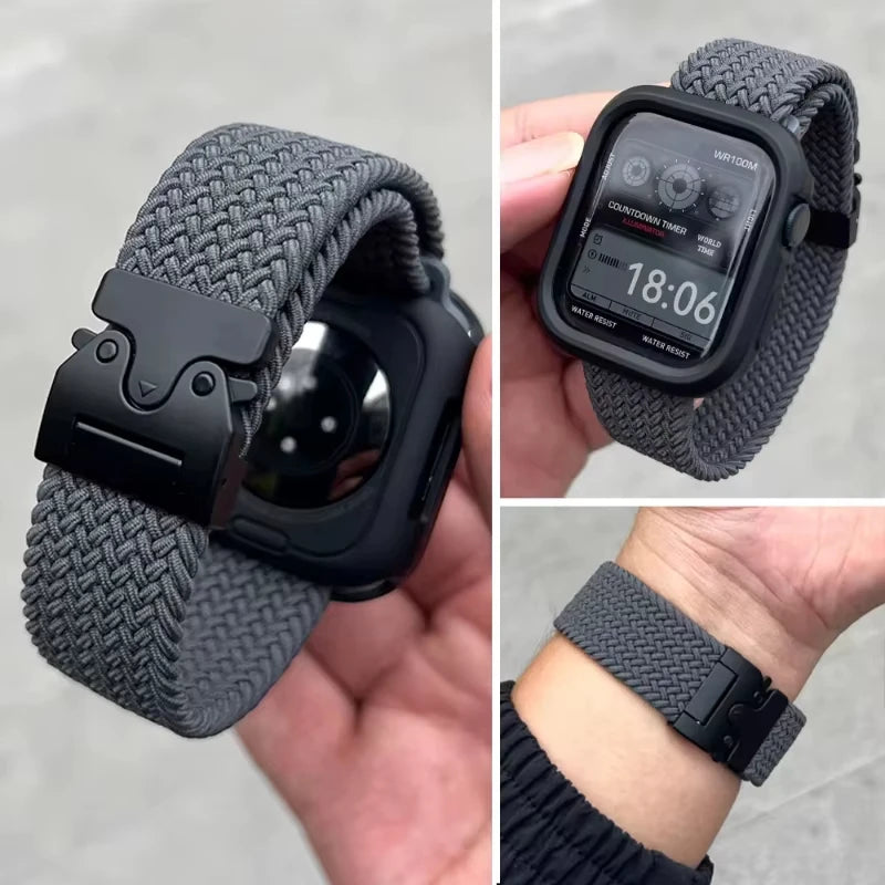 Strap For Apple Watch Band 46mm 44mm 42mm 40mm 45mm 41mm 38mm Correa Parachute Bracelet IWatch Series 10 9 8 7 6 SE Ultra 2 49mm