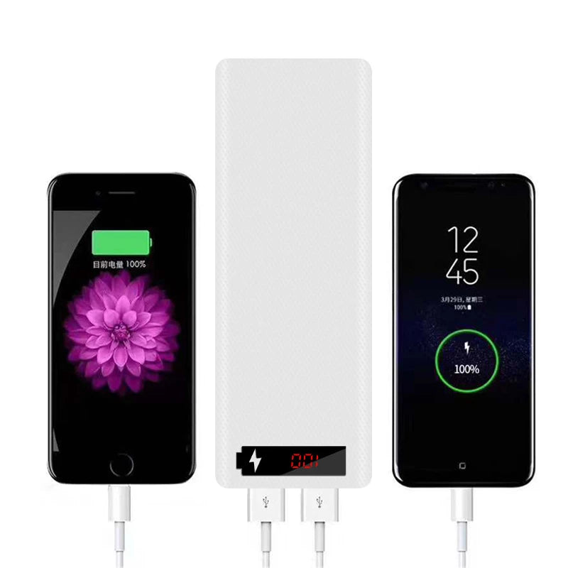DIY Battery Box Power Bank Shell 8-cell 18650 Holder Cases Charge Storage PD Dual USB Kit for Cellphone Charge