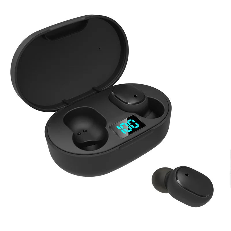 Digital Display TWS Bluetooth 5.0 Wireless Earbuds Mini In-Ear Headphones Stereo Calls with LED Charging Case