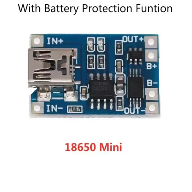2/5PCS 5V 1A Micro/Type-c/Mini 18650 TP4056 Lithium Battery Charger Module Charging Board With Protection Dual Functions Li-ion