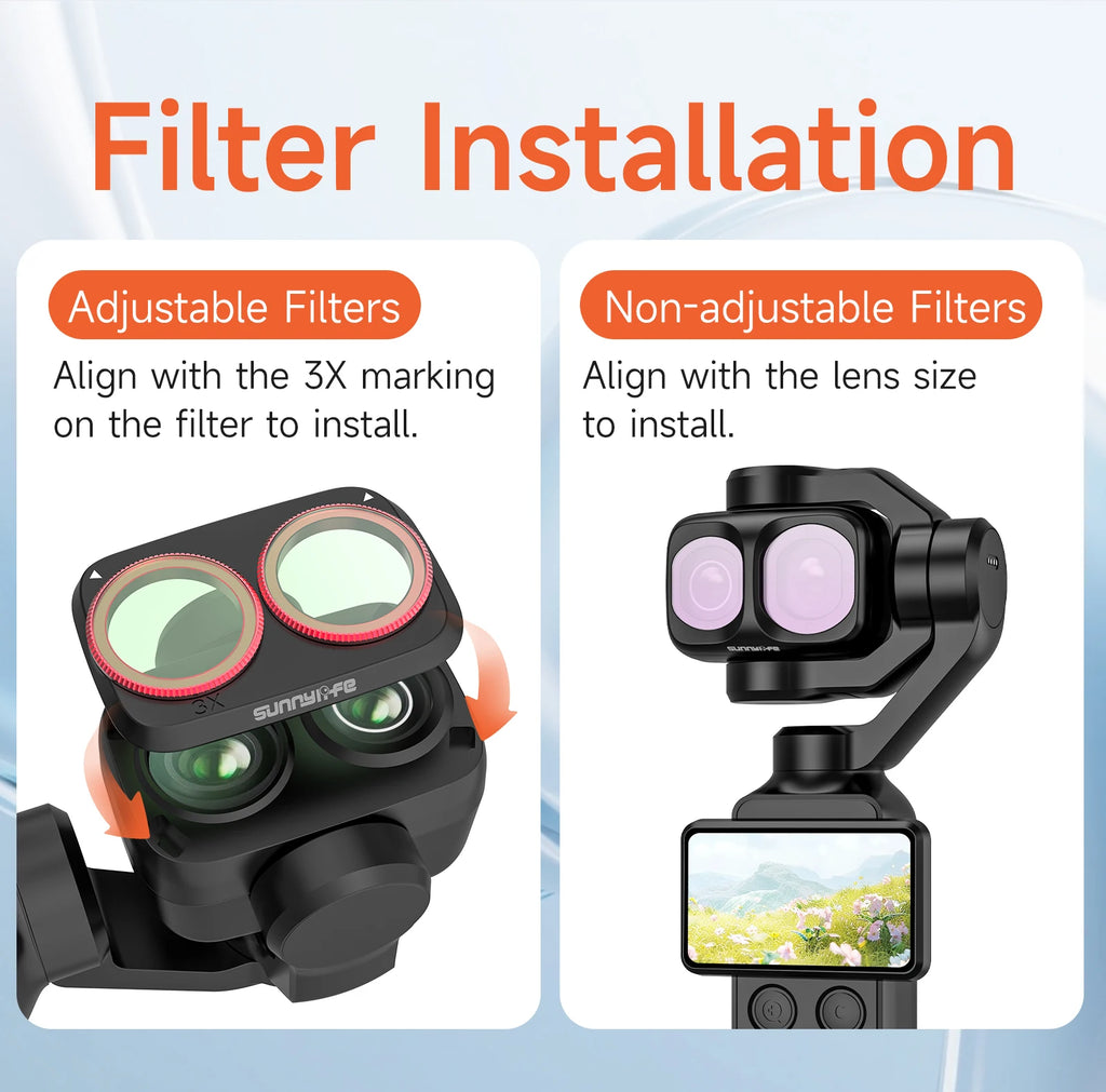 For DJI Osmo Pocket 4P Filter Kit ND 8 16 32 64 NDPL CPL 1/4 Black Mist MCUV Lens Filters HD Optical Glass Camera Accessories