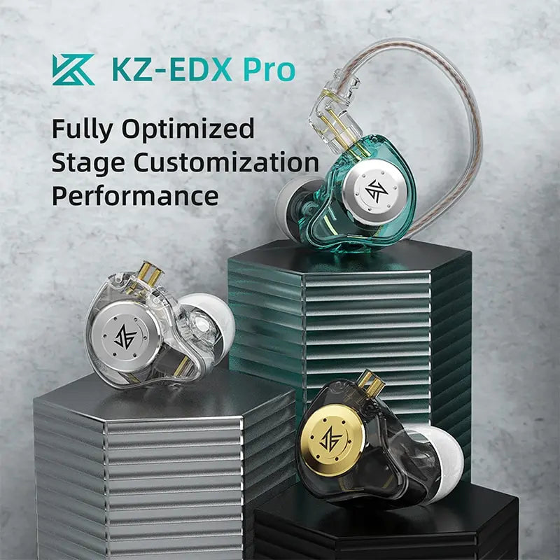 Auriculares dinámicos KZ EDX PRO, HiFi, con graves, intraauriculares, monitor, deportivos, con reducción de ruido