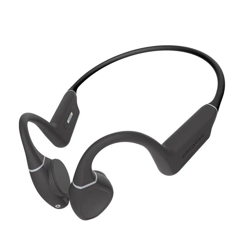 Creative Outlier Free Écouteurs à conduction osseuse étanches, sans fil à faible latence, Bluetooth 5.3, type tour d'oreille pour le sport et la course