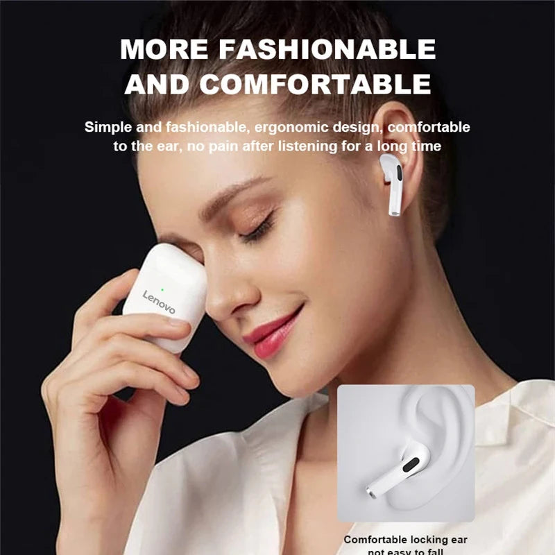 Original Lenovo Pro4 TWS kabelloses Bluetooth-Headset, HiFi-Ohrhörer mit Geräuschreduzierung, wasserdicht, für Gaming und Sport, mit Mikrofon