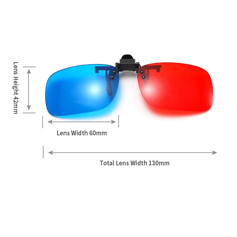 Nouvelles Lunettes 3D Rouge Bleu Vert Monture Noire Pour Films Anaglyphes Dimensionnels Lunettes TV Pour Films 3D