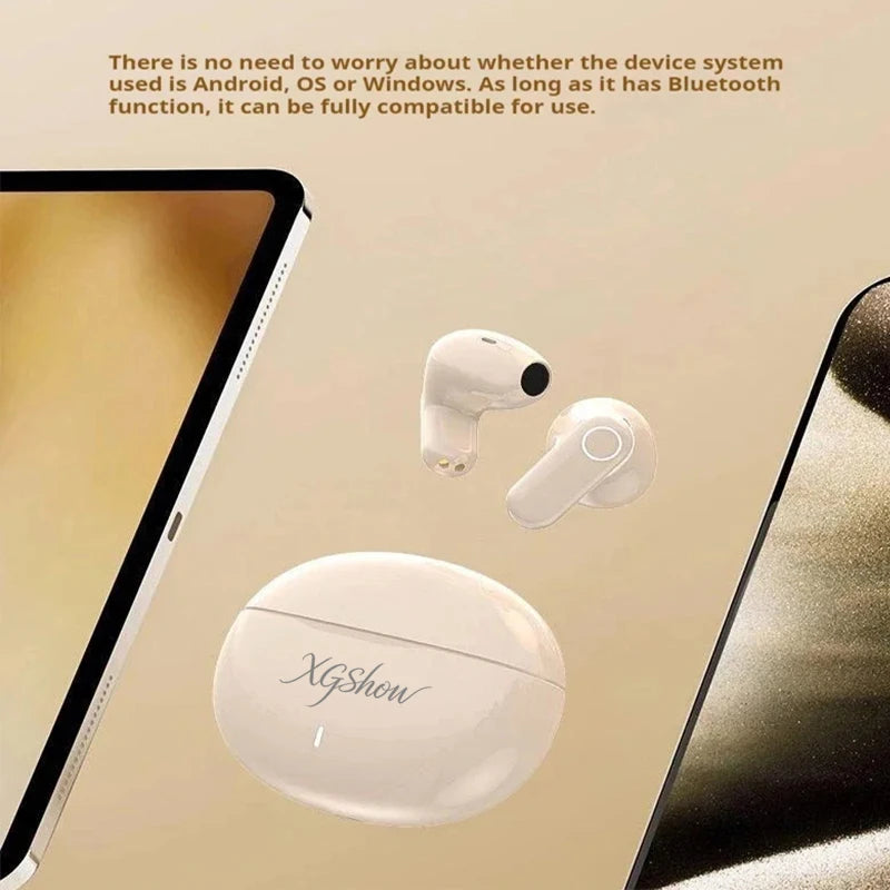 XGSHOW M21S, auriculares Bluetooth TWS inalámbricos de alta calidad de sonido HiFi, con batería de duración ultralarga, intraaurales de medio ajuste, mini y portátiles