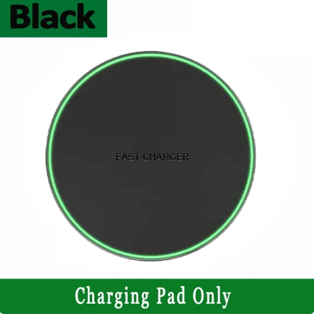 30W Fast Wireless Charger Pad For IPhone17 16 15 14 13 X Pro Max 8 Samsung Galaxy S23 Xiaomi Wireless Charging Station Chargers