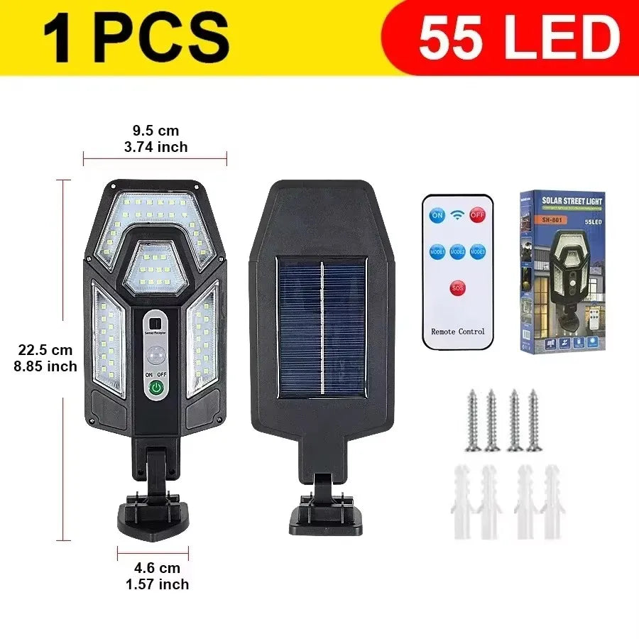 Newest Solar Lamp Powerful Outdoor Solar Lights of Motion Sensor 3 Modes Waterproof IP65 Solar Garden Torch Street Yard Lantern