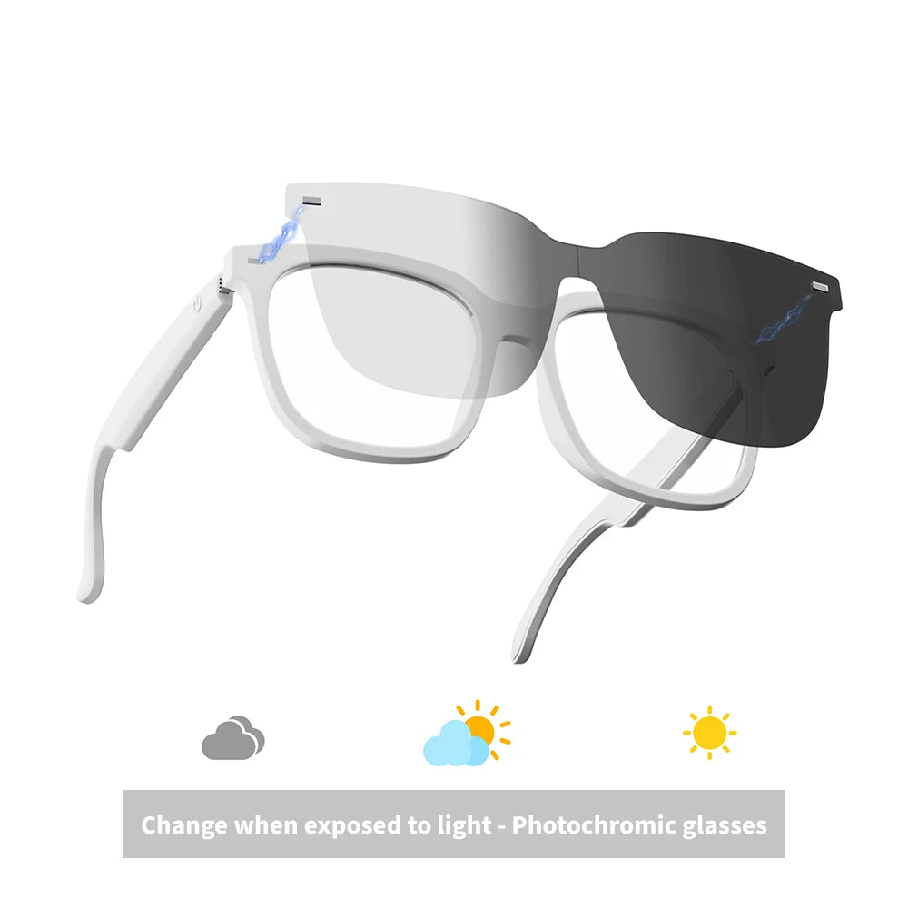 Lunettes Bluetooth AI à oreille ouverte Lentilles à aspiration magnétique Appels et musique à traduction en temps réel Communication commerciale et voyages internationaux
