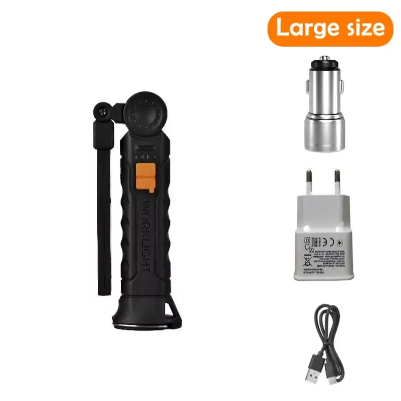 Portable LED COB Search Lights With Magnetic & Hook Built-in Battery Rechargeable Work Light Outdoor Waterproof  Emergency Lamp