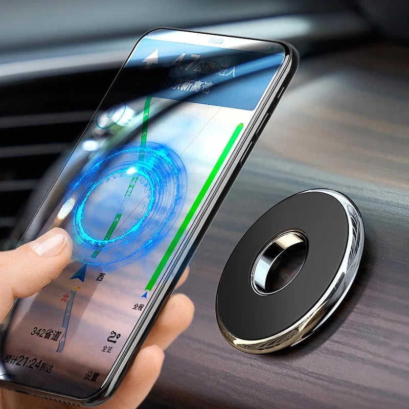 Universal Magnetic Car Phone Holder Stand Round Magnet Car Mount Bracket GPS Smartphone Mobile Support In Car Bracket for IPhone