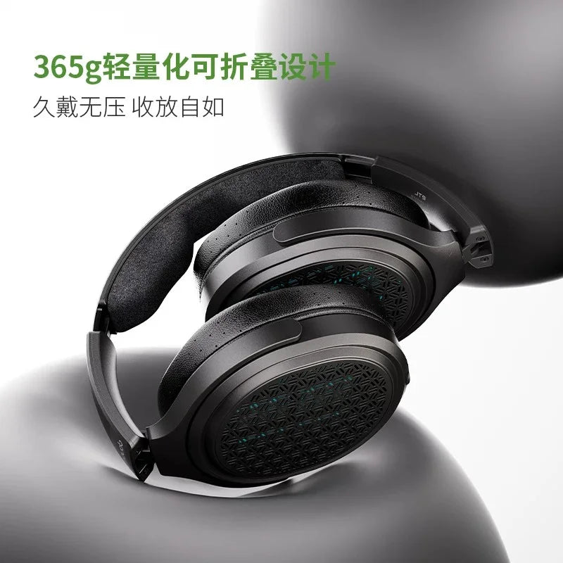 FiiO JT9 Open-Back Planar 1μm Ultra-Thin Film Aluminum Dual-Coated Over-Ear Wired Headphones HiFi with Detachable Cable Earphone