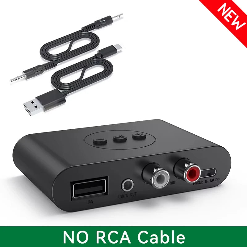 Bluetooth 5.2 Audio Receiver NFC U Disk RCA 3.5mm AUX USB Stereo Music Wireless Adapter With Mic For Car Kit Speaker Amplifier