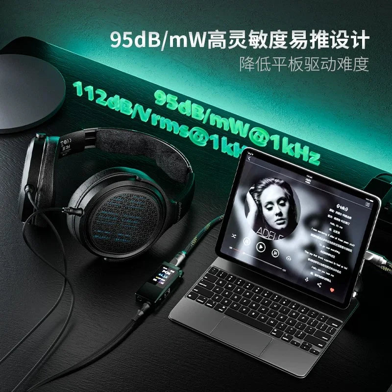FiiO JT9 Open-Back Planar 1μm Ultra-Thin Film Aluminum Dual-Coated Over-Ear Wired Headphones HiFi with Detachable Cable Earphone
